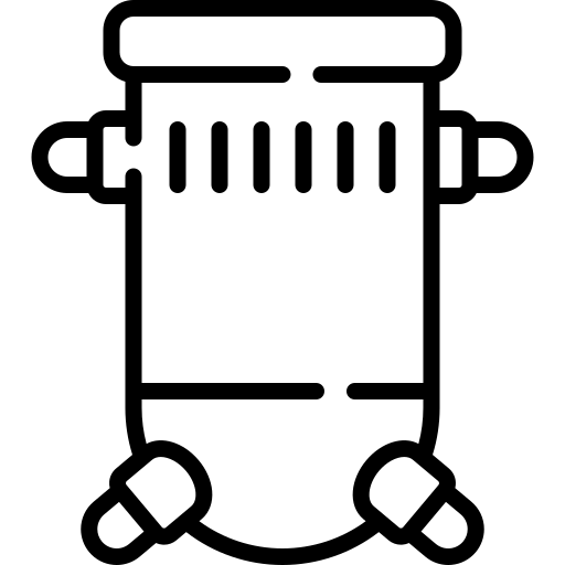 a simplified drawing of a nuclear reactor